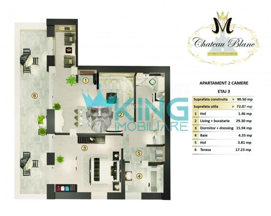 Apartament cu 2 camere decomandat în Sisești - 15