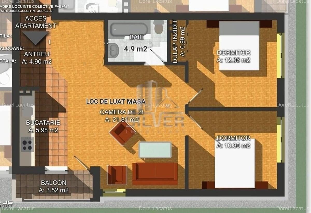 Apartament cu 3 camere la cheie+2 parcari. - 5