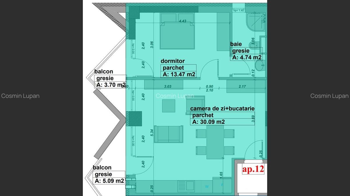 Apartament de vanzare, 2 camere, 66.89mpc, etaj 1, comision 0% - 2