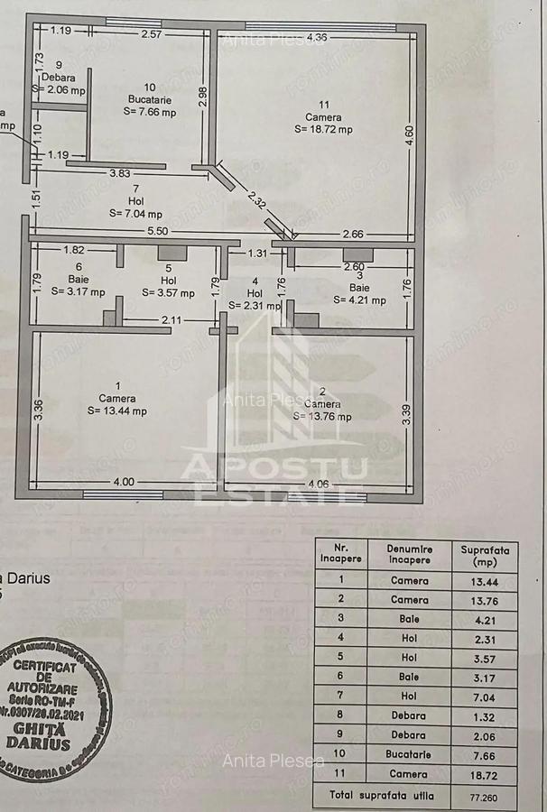 Apartament 3 camere,parter,centrala proprie,zona Saguna/Timocului - 16