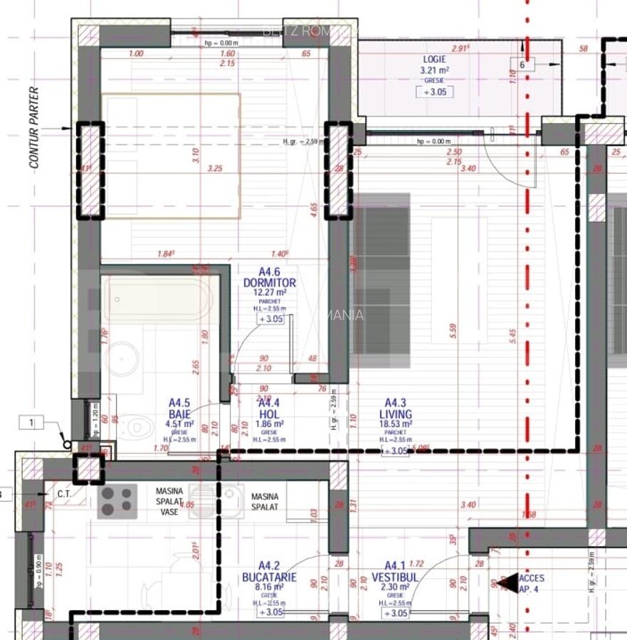 Apartament 2 camere, 47.63 mp, zona Mehala - 5