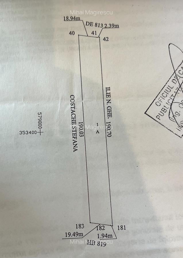 Teren de vânzare – Periș, Strada Zorilor || 1.580 mp || Deschidere 20 ml - 3