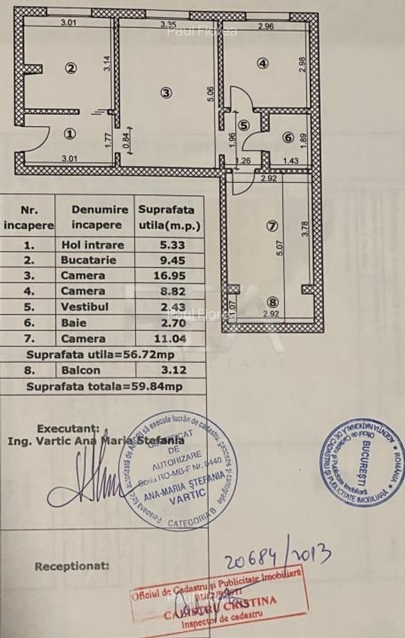 Apartament cu 3 camere la 13 minute de mers pe jos de metroul 1 Decembrie 1918 - 19