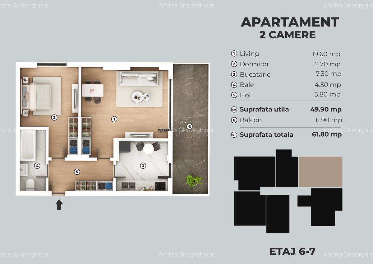 Metalurgiei Carrefour - 2 camere + terasa 22mp - 4