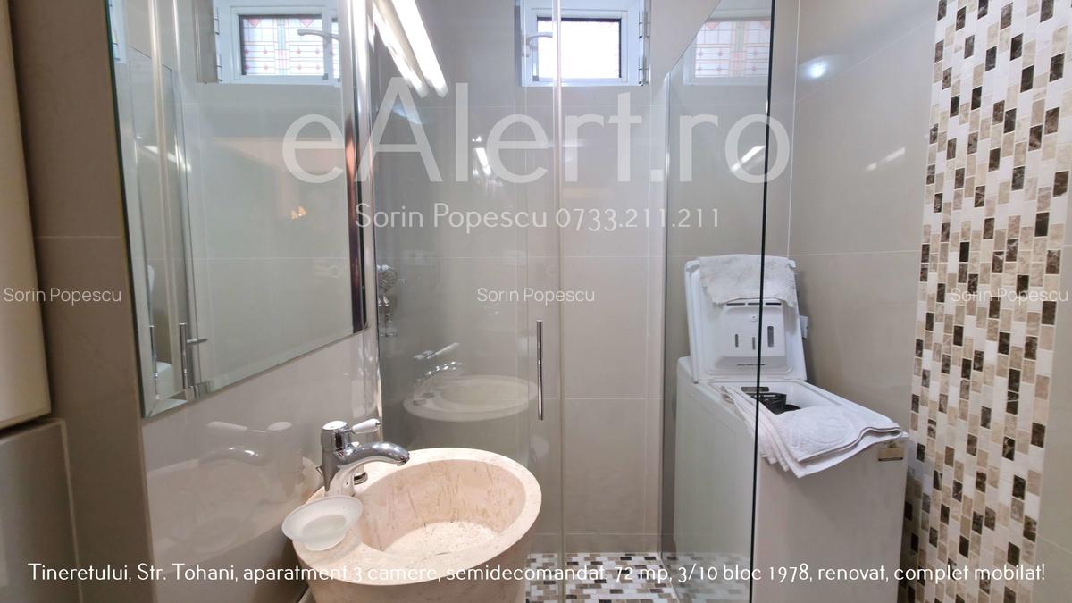 Apartament 3 camere decomandat, 72 mp, etaj 3/10 – Tineretului, strada Tohani. - 14