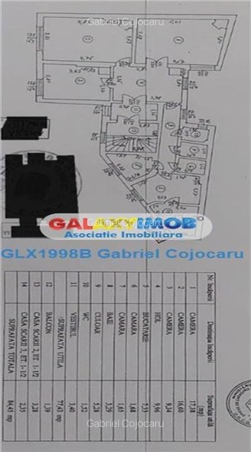 Ap. 3 camere in vila S+P+2et/85 mp/an1936/ zona Carol-Armeneasca - 22