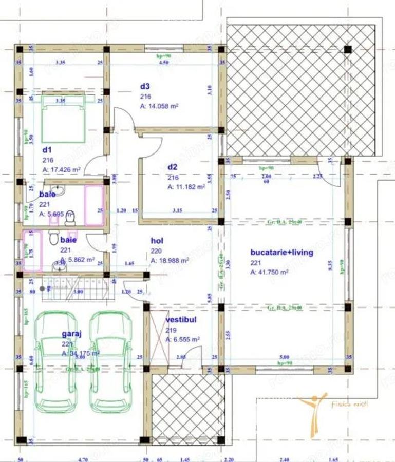 BARNOVA - Casa individuala P+POD, 156 mp + 1000 mp teren - 1