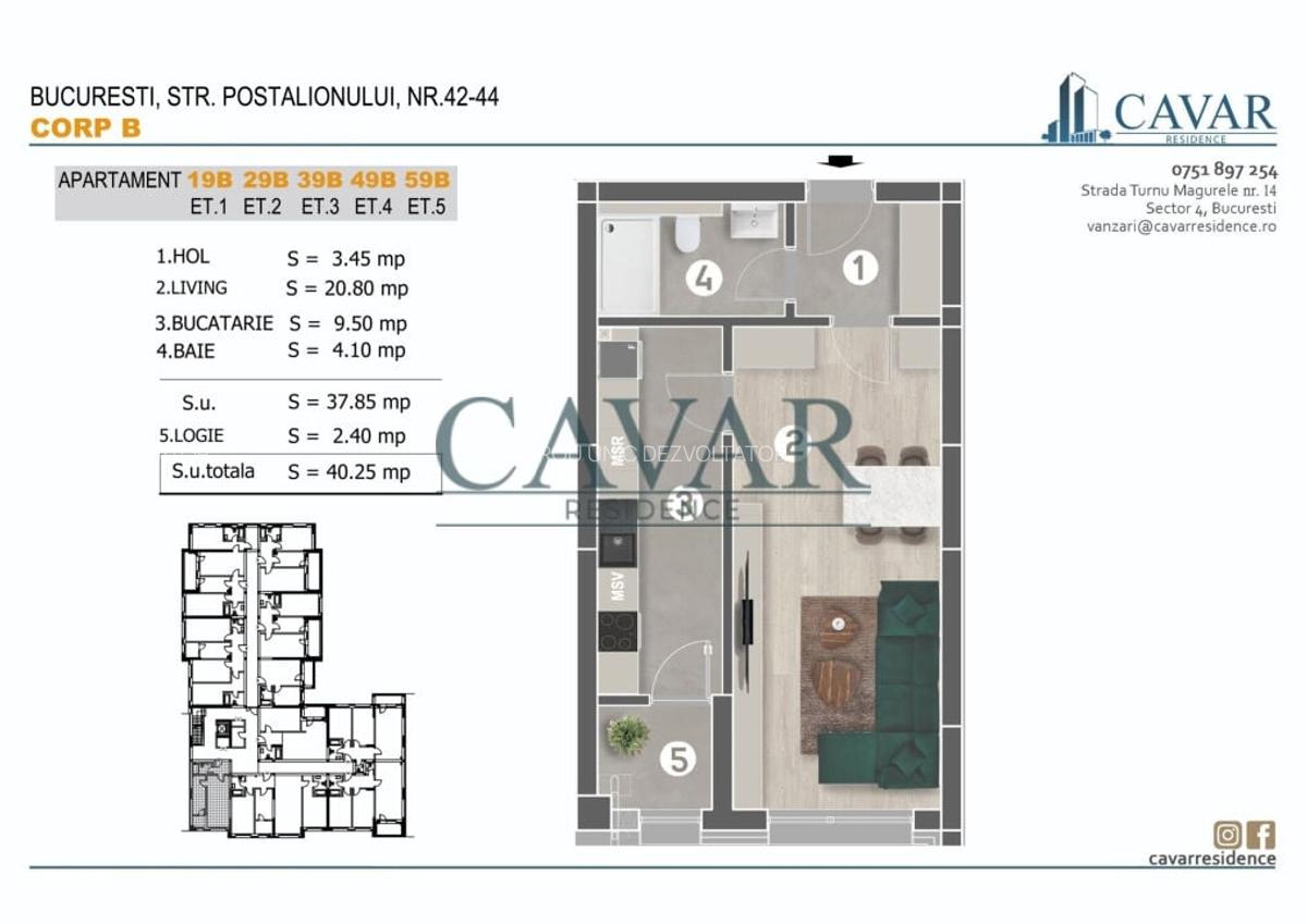 Garsonieră decomandată în Apărătorii Patriei - 7