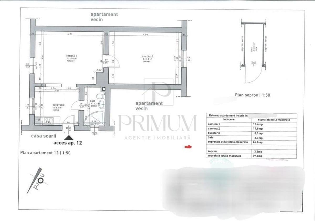 SEMICENTRAL - 2 Camere - Centrala termica proprie - Mobilat si utilat - Perfect - 9