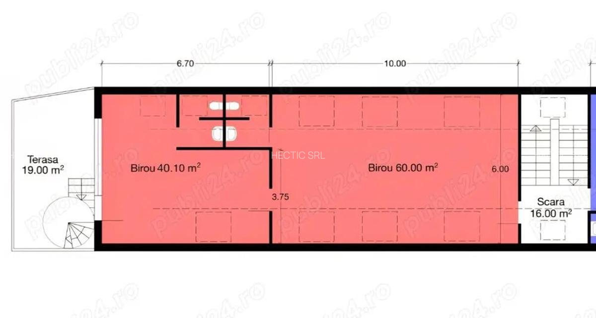 Spatiu birou de inchiriat- zona centrala (Universitate) - 1