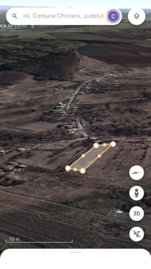 Oportunitate! Teren intravilan 3662 Mp, Front 32 mp,in sat. Padureni, Chinteni - 8