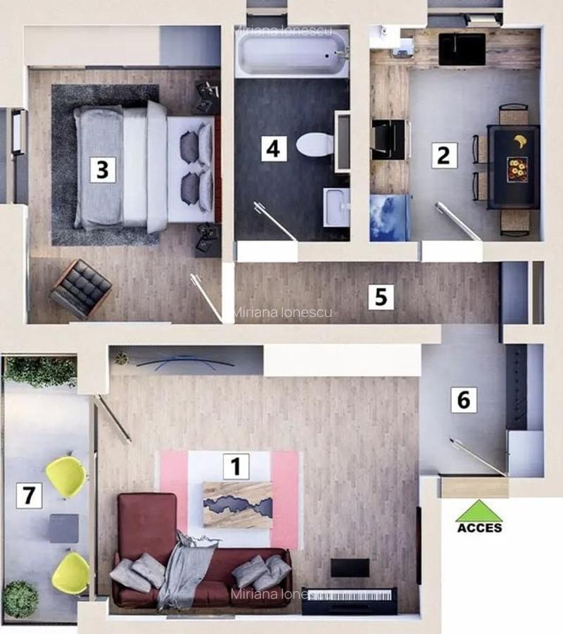 Apartament cu 2 camere decomandat în Torontalului - 21