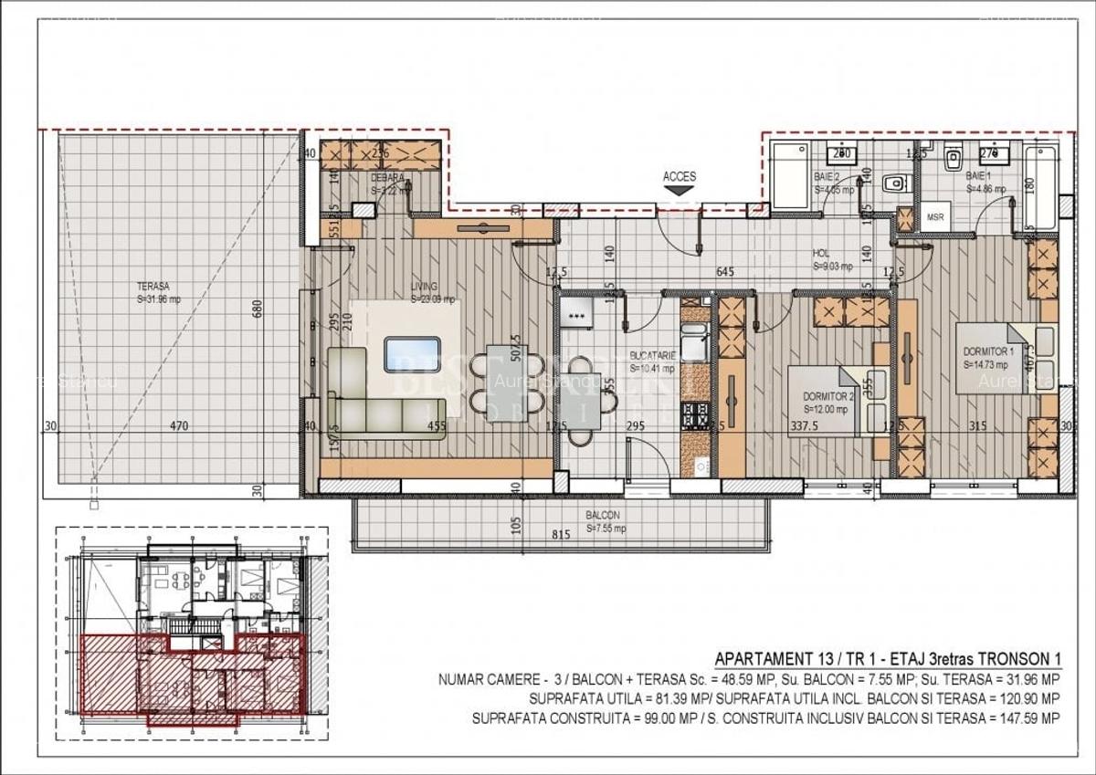 Apartament cu 3 camere decomandat în Theodor Pallady - 2