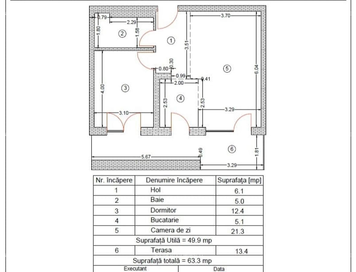 Apartament cu 2 camere semidecomandat, mobilat în Central - 11