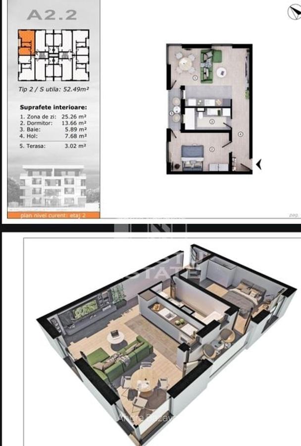 Apartament cu 2 camere semidecomandat în Torontalului - 9