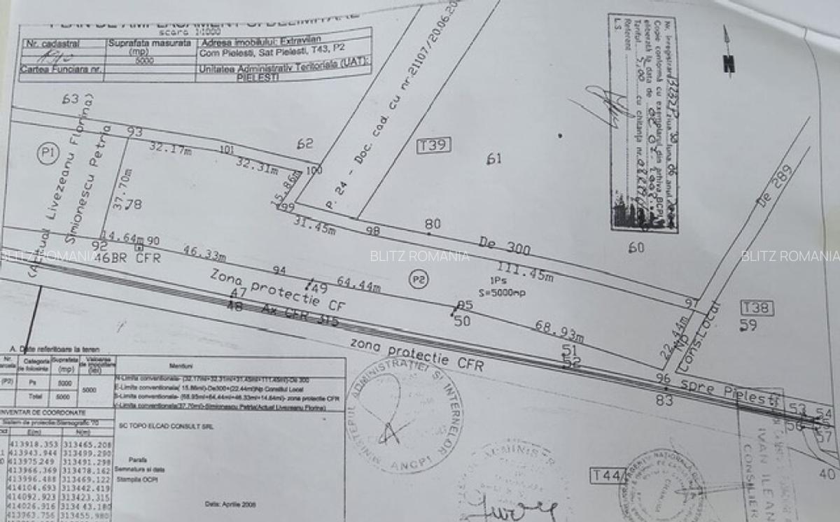 Teren extravilan 5000 mp, zona Pielesti - 3