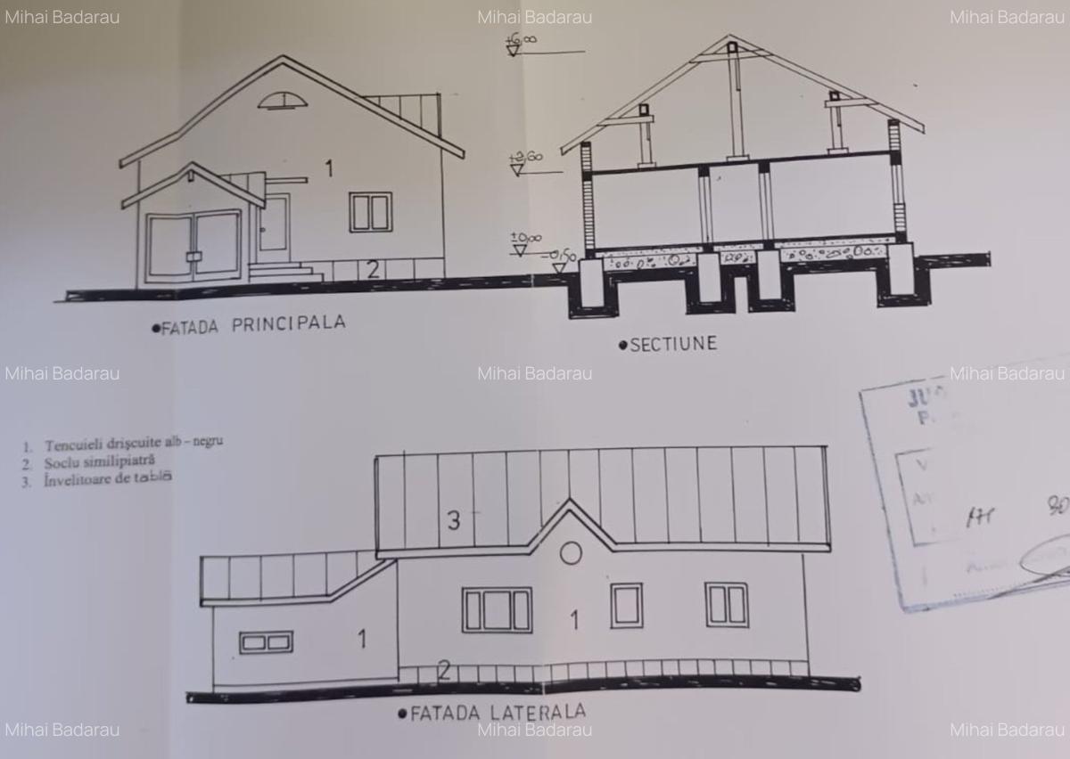 Tărtășești - casă pe parter, 4 camere, 2 băi, garaj. - 1