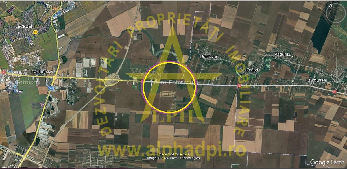 Teren 12,8 ha  ideal dezvoltare rezidențială, Popești-Leordeni (DN4) - 2