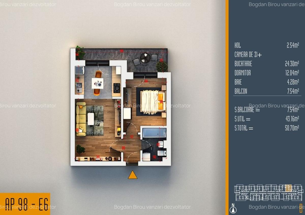 Apartament 2 camere OS,Theodor Pallady,Oportunitate-DISCOUNT 15% - 5