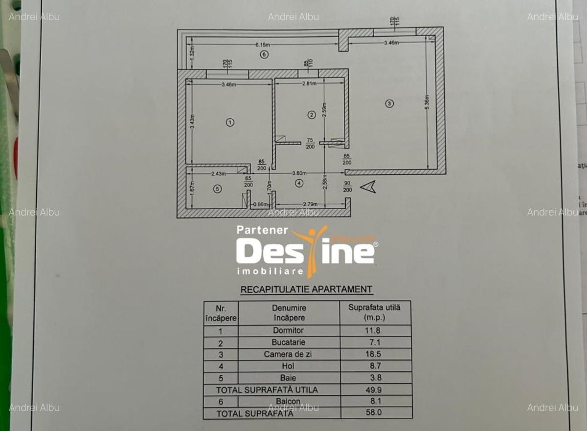 Apartament 2 camere decomandat Moara de  Foc - 14