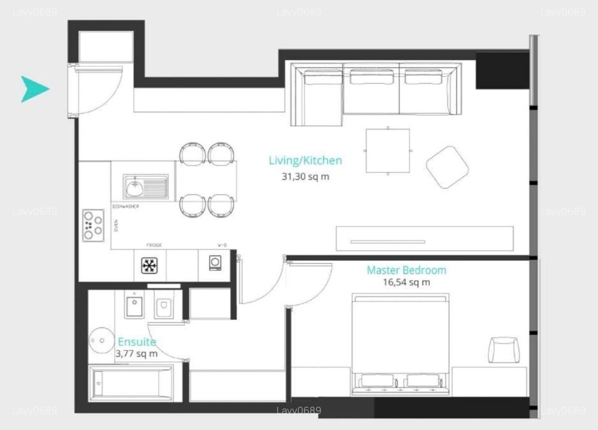 Apartament 2 camere – Up Site Florească - Etajul 16 Parcare+Depozitare - 2