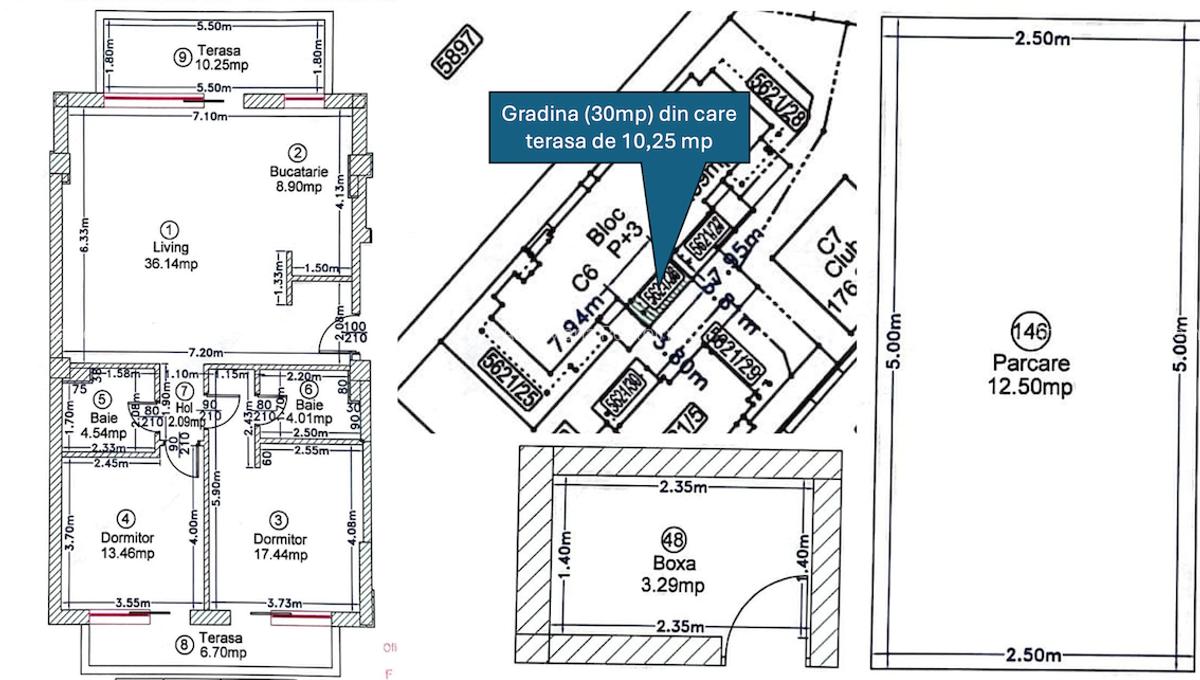 Ap. 3 camere spatios, ansamblu Pipera, gradina si terase, parcare, boxa - 2