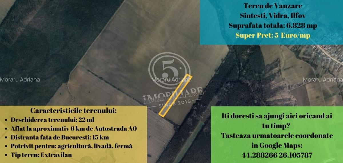 Teren de Vanzare – 6.828 mp, Șintesti, Vidra - 1
