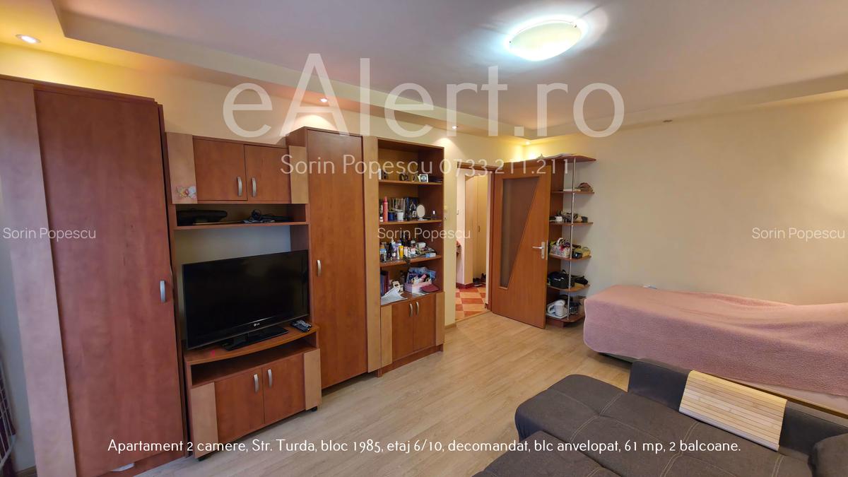 Apartament 2 camere, 61 mp, bloc 1985, 6/10, 2 balcoane, Str. Turda - 5