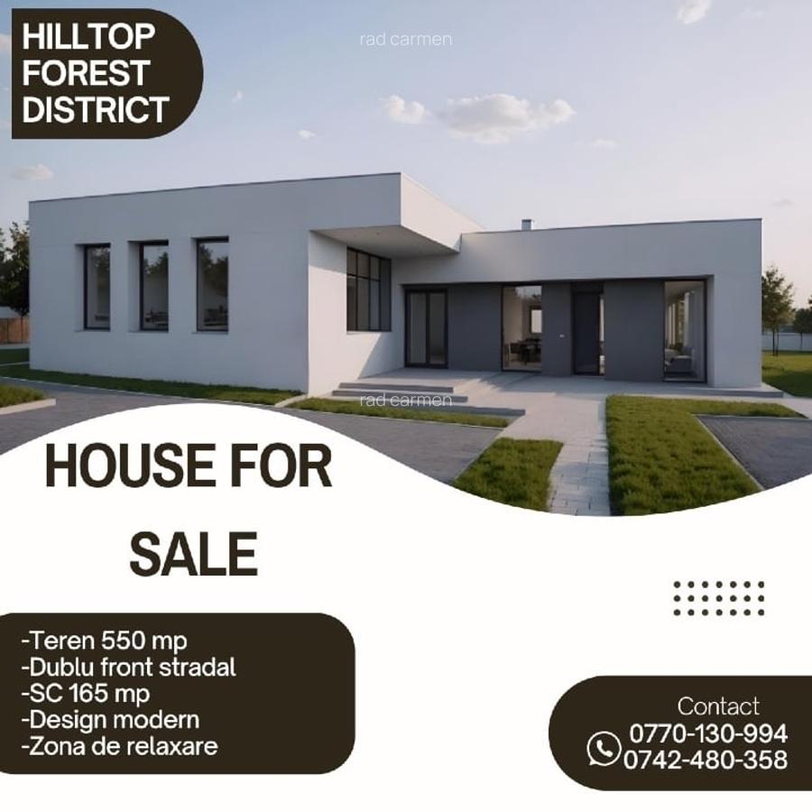 Vila stil Mediteranean Teren 550 mp Front Dublu Utilitati zona de dealuri - 1
