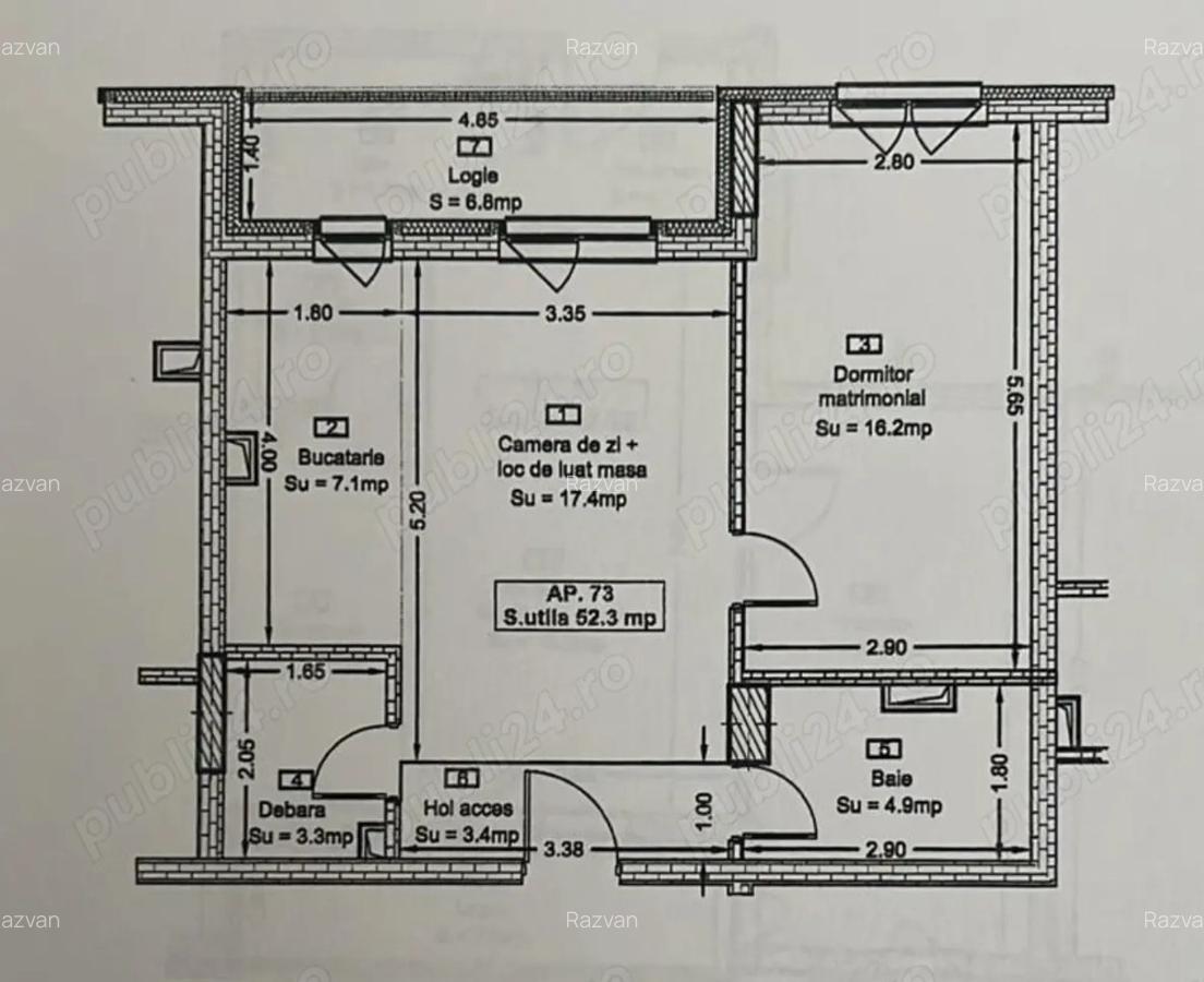 Apartament 2 camere de inchiriat - Oncos - in curs de amenajare - 9