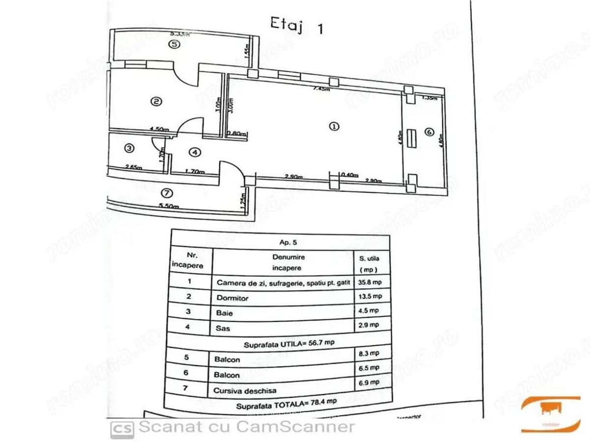 2 camere etaj 1, Mircea cel Batran, 70mp utili, loc parcare cu elevator - 2