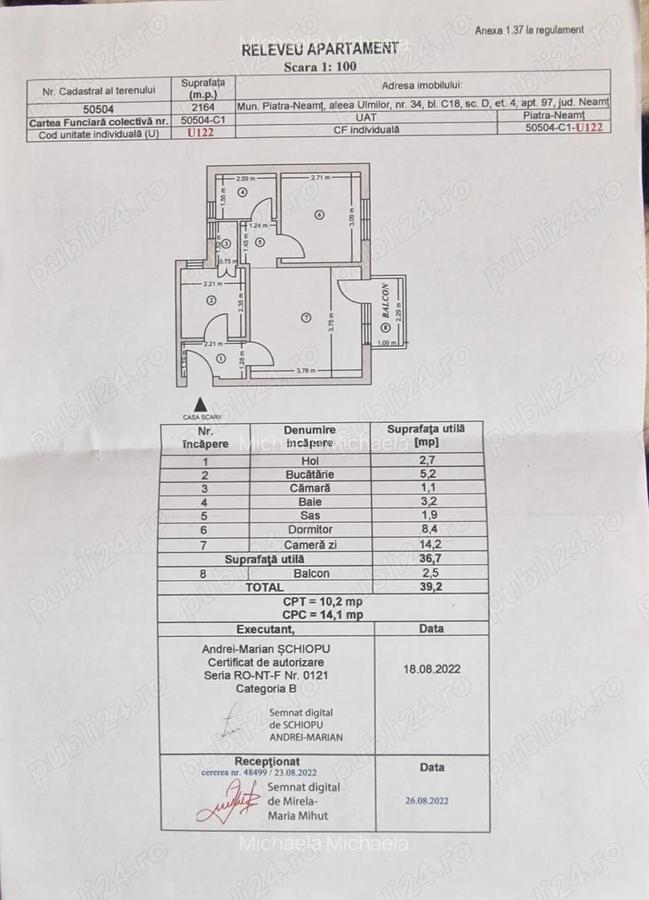 Apartament 2 camere semidecomandat de vanzare in Darmane?ti - 1