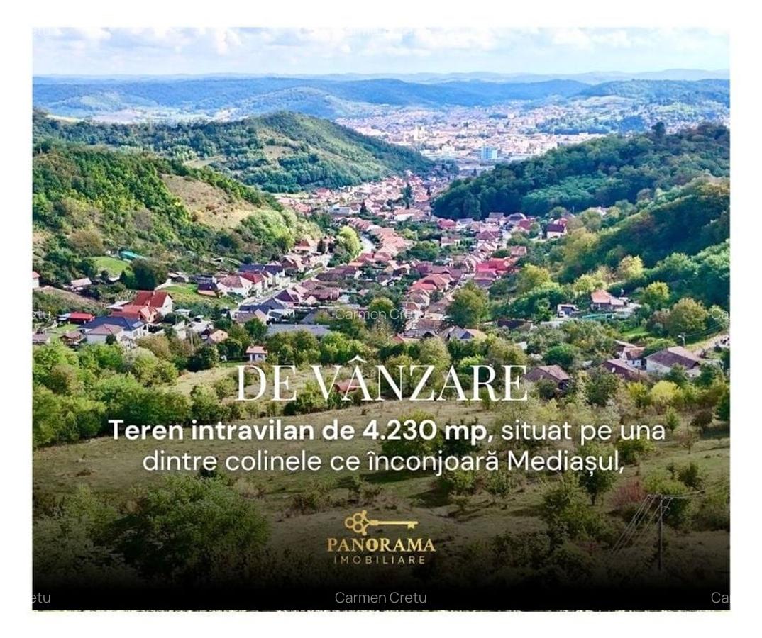 Teren intravilan cu vedere panoramică  4230mp - Mediaș - 1