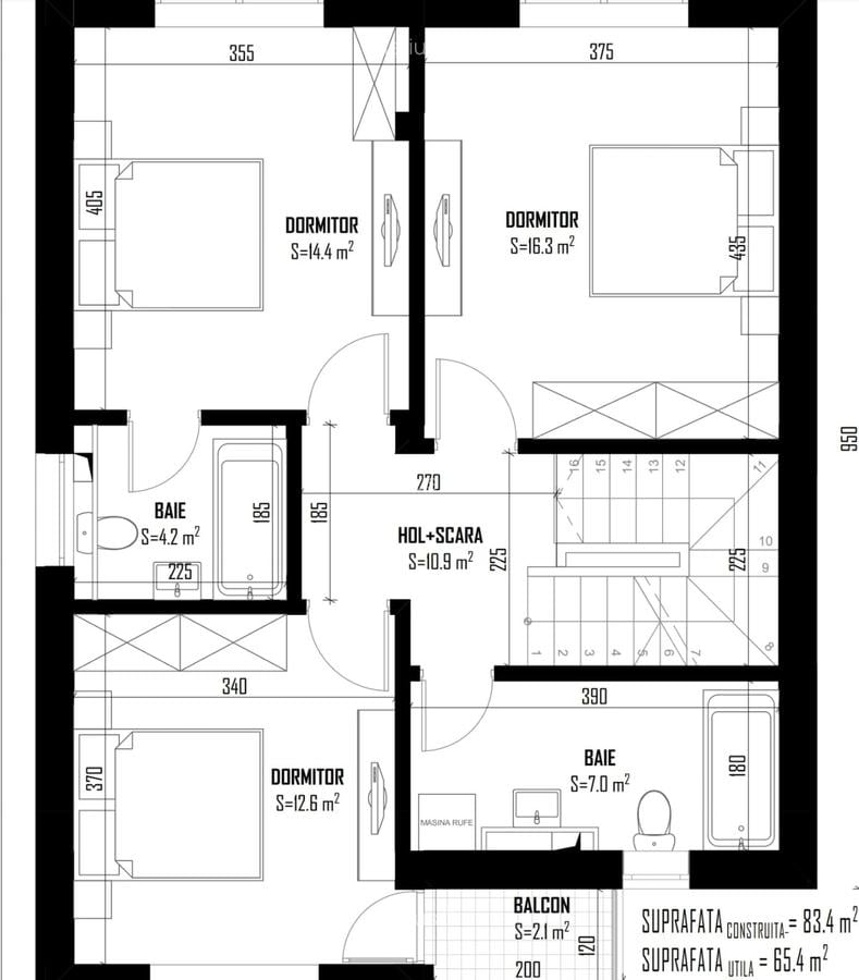 Vila 4 camere si mansarda,str GHIDIGENI,incalzir pardoseala,comision 0 - 5