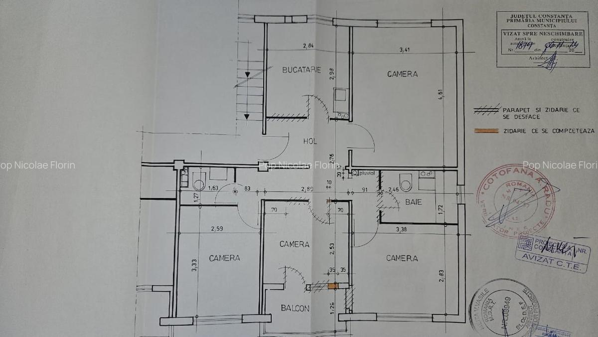 Apartament 3 camere (fost 4) Constanța Inel 1 – 70 m², etaj 2/4 - 7