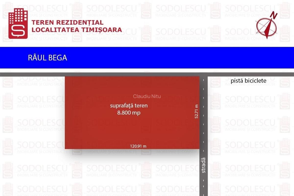 Teren 8,800 mp zona Freidorf /canalul Bega - 3