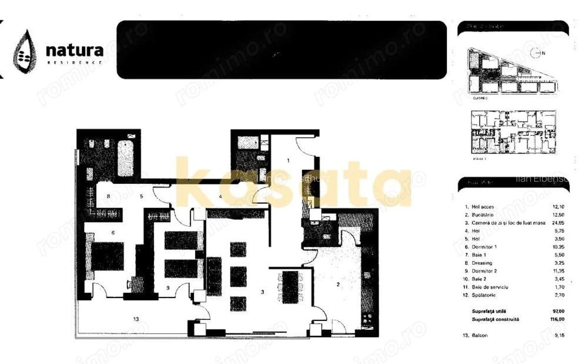 3 camere premium cu balcon generos | Natura Residence Baneasa - 19 3 camere premium cu balcon generos | Natura Residence Baneasa - 19