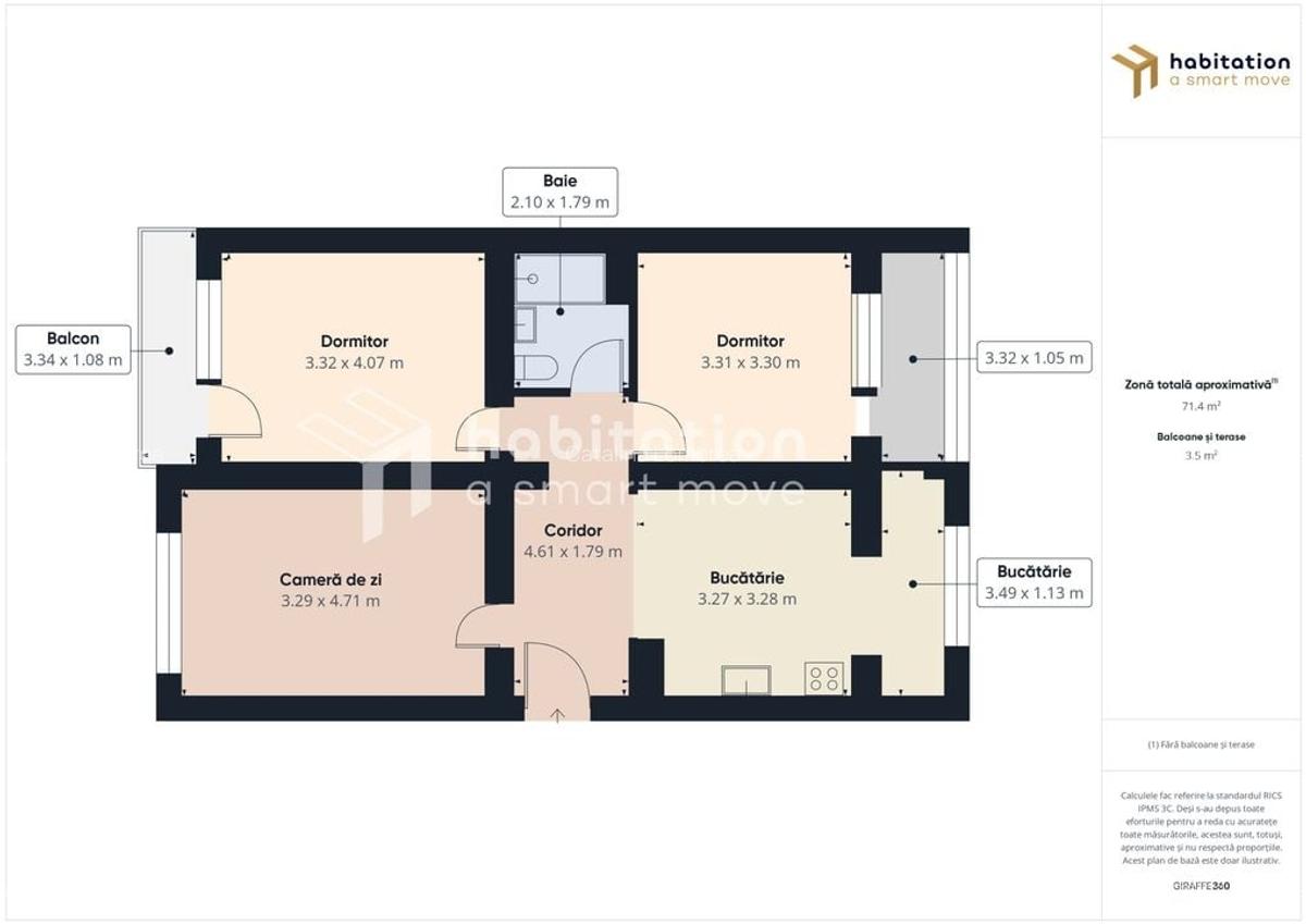 Confort, lumină și rafinament – 3 camere,  in zona Tipografilor - 42