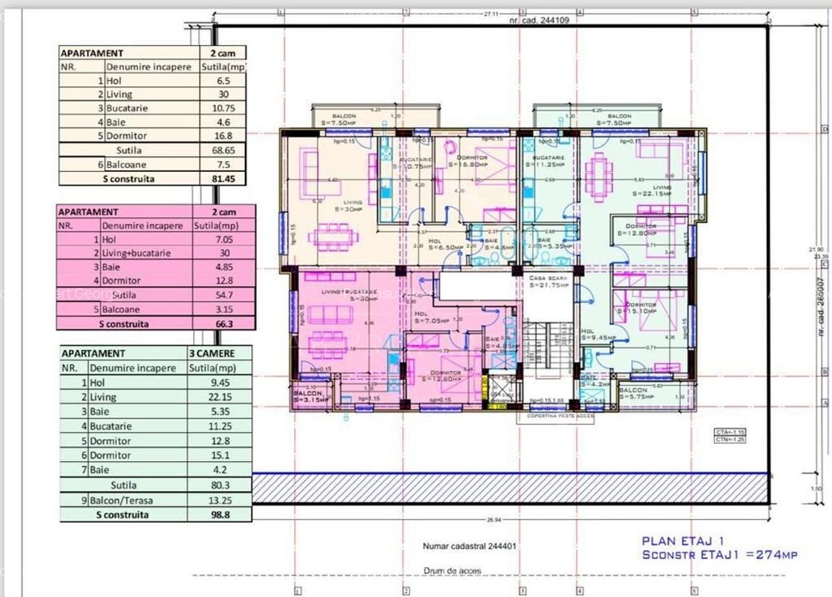 Apartament cu 3 camere decomandat în Sisești - 7