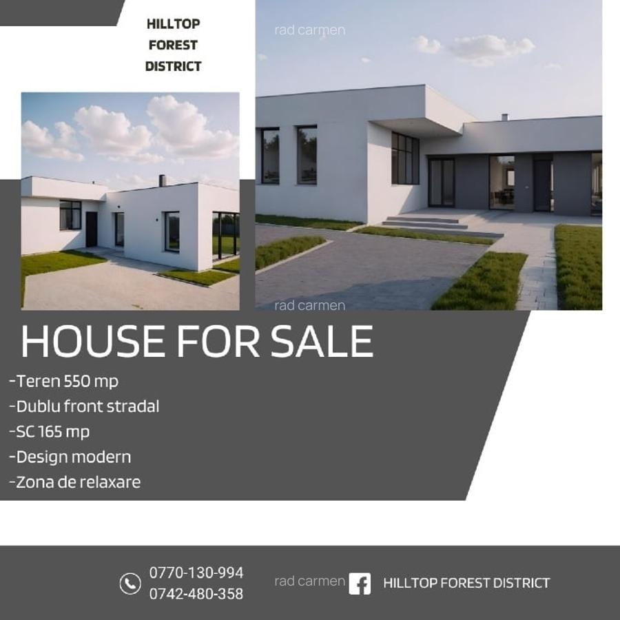 Vila stil Mediteranean Teren 550 mp Front Dublu Utilitati zona de dealuri - 3