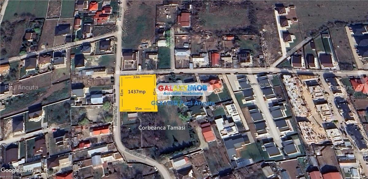 Teren Corbeanca 1437 mp acces la 2 drumuri asfaltate cu utilitati - 1