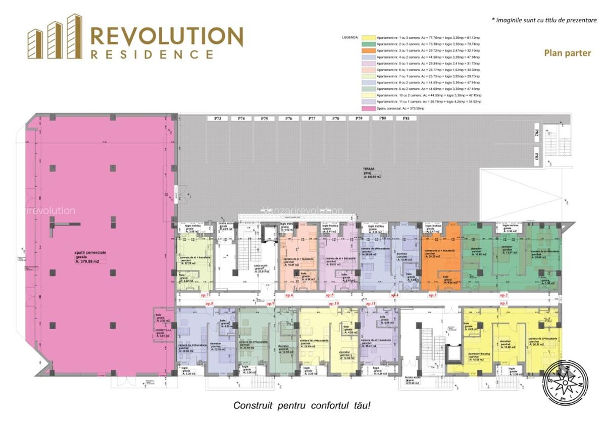 COMISION 0% - Apartamente 3 camere - str.Vasile Alecsandri 72B - 2
