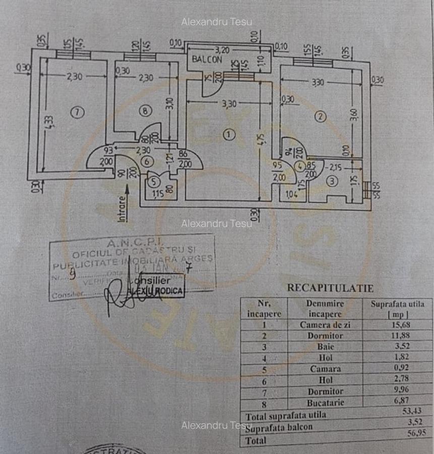 Apartament 3 camere la cativa pasi de centru Pitesti - 1