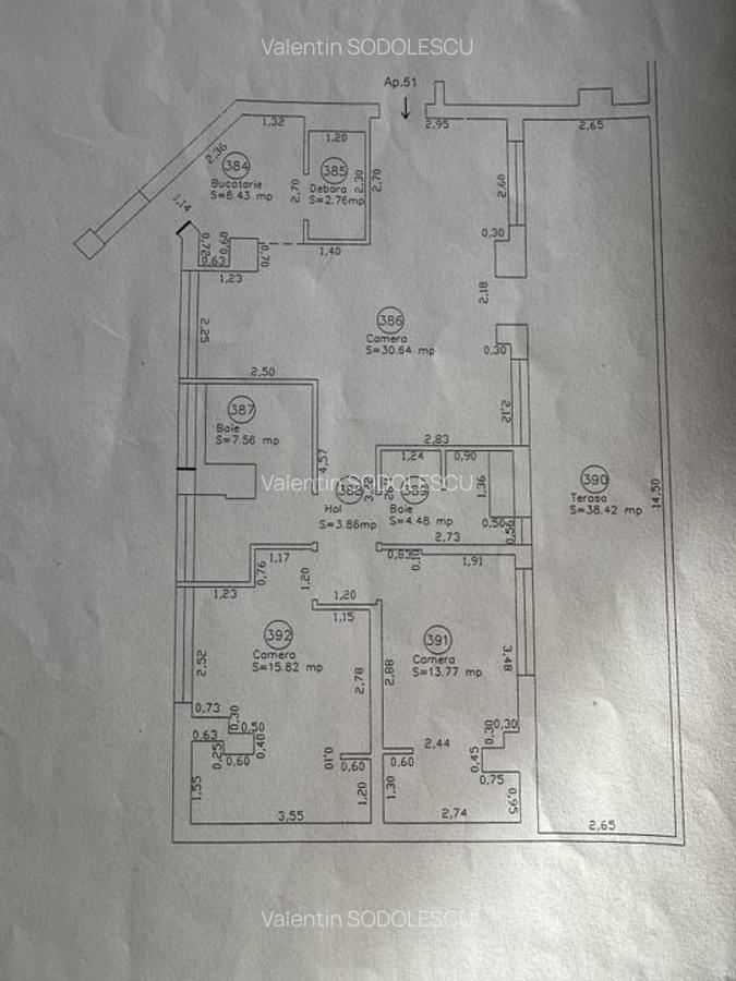 Apartament 3 camere cu terasa de 38 mp - 3