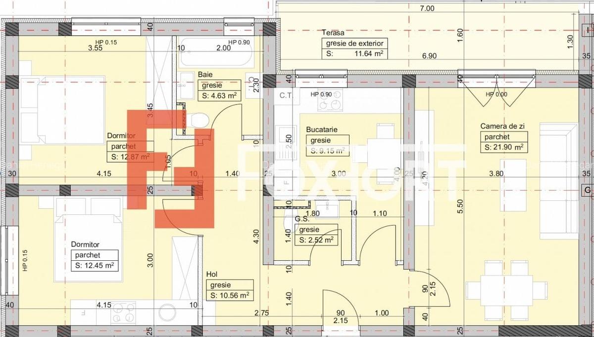 Apartament cu 3 camere decomandat în Giroc - 4