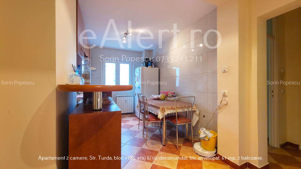 Apartament 2 camere, 61 mp, bloc 1985, 6/10, 2 balcoane, Str. Turda - 11
