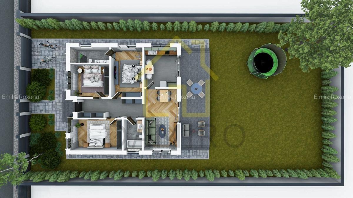 Casa individuala P+Pod 4 Camere Teren 500mp Dragomiresti Deal Ilfov Comision 0% - 5