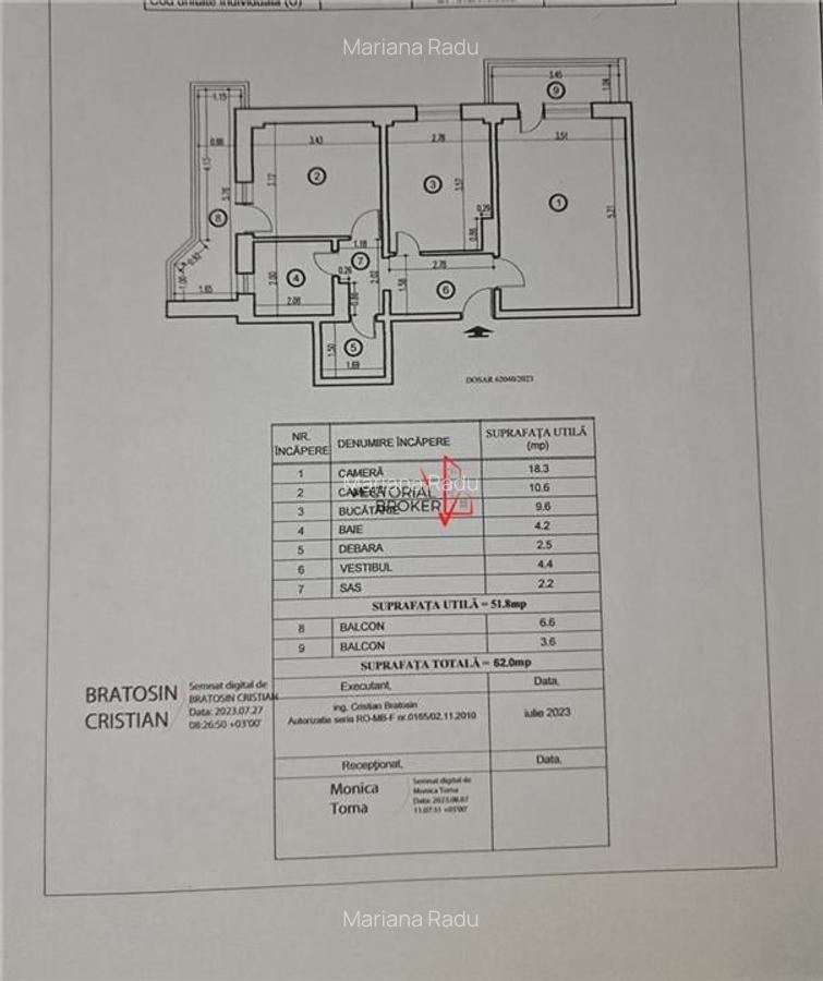 Apartament 2 camere decomandate, et.7, 62mp, 2 balcoane, Basarabia Chisinau - 8