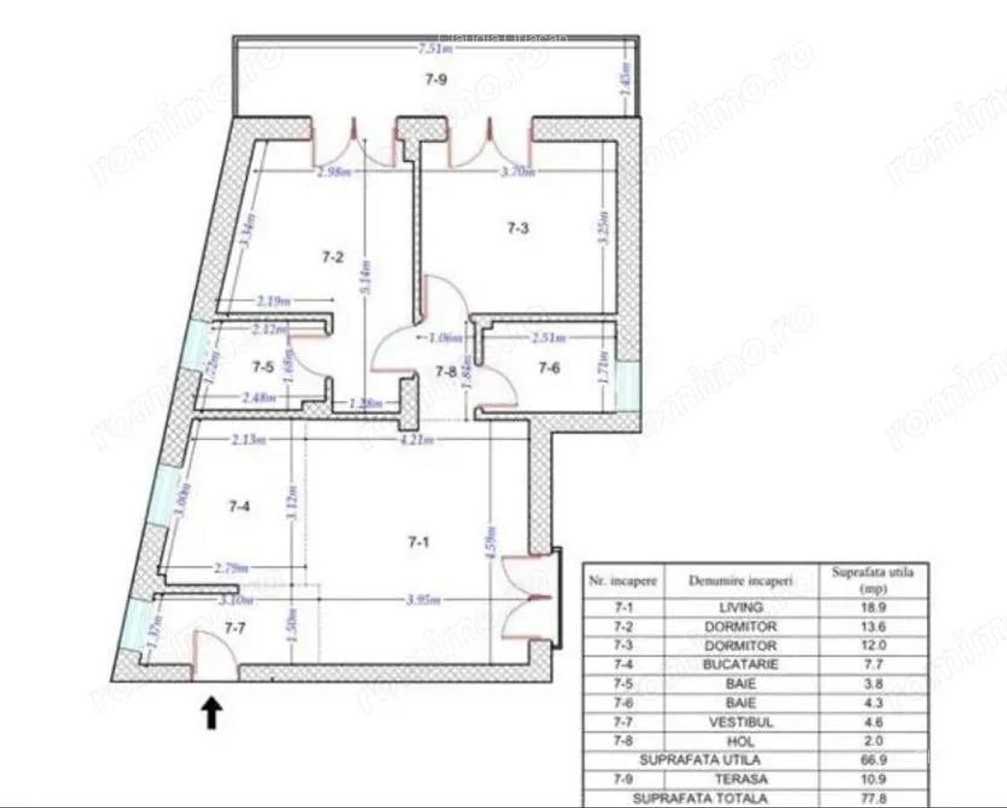Apartament nou 3 camere - Str. Grigore Voda - zona Brancoveanu - 10