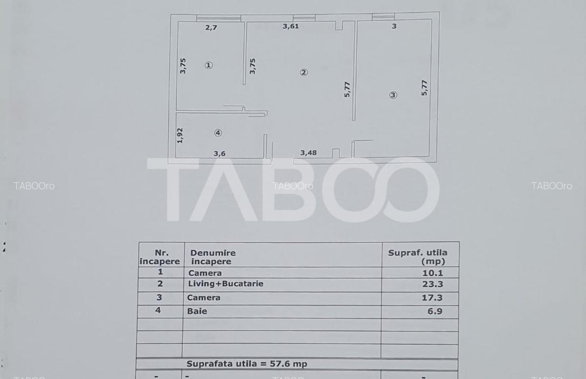 Apartament cu 3 camere decomandat în Făgăraș - 1